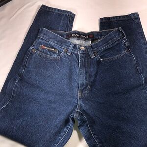 DKNY Women’s Blue Relaxed Jeans Classic Style High Waist 2P